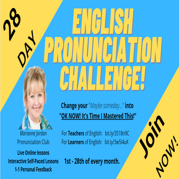 Cover of 28 Day English Pronunciation Challenge! For LEARNERS and TEACHERS of English